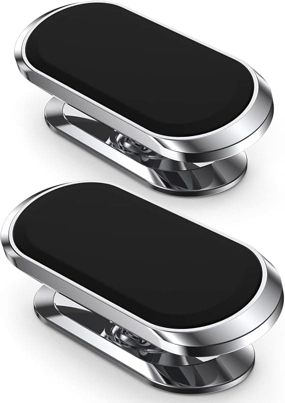 2 Pack Magnetic Phone Holder for Car, Upgrade Magnet - 360 Rotation and Easy Installation, Compatible with All Smartphones,Dashboard Car Phone Holder,Must be Used Together with Iron Sheets